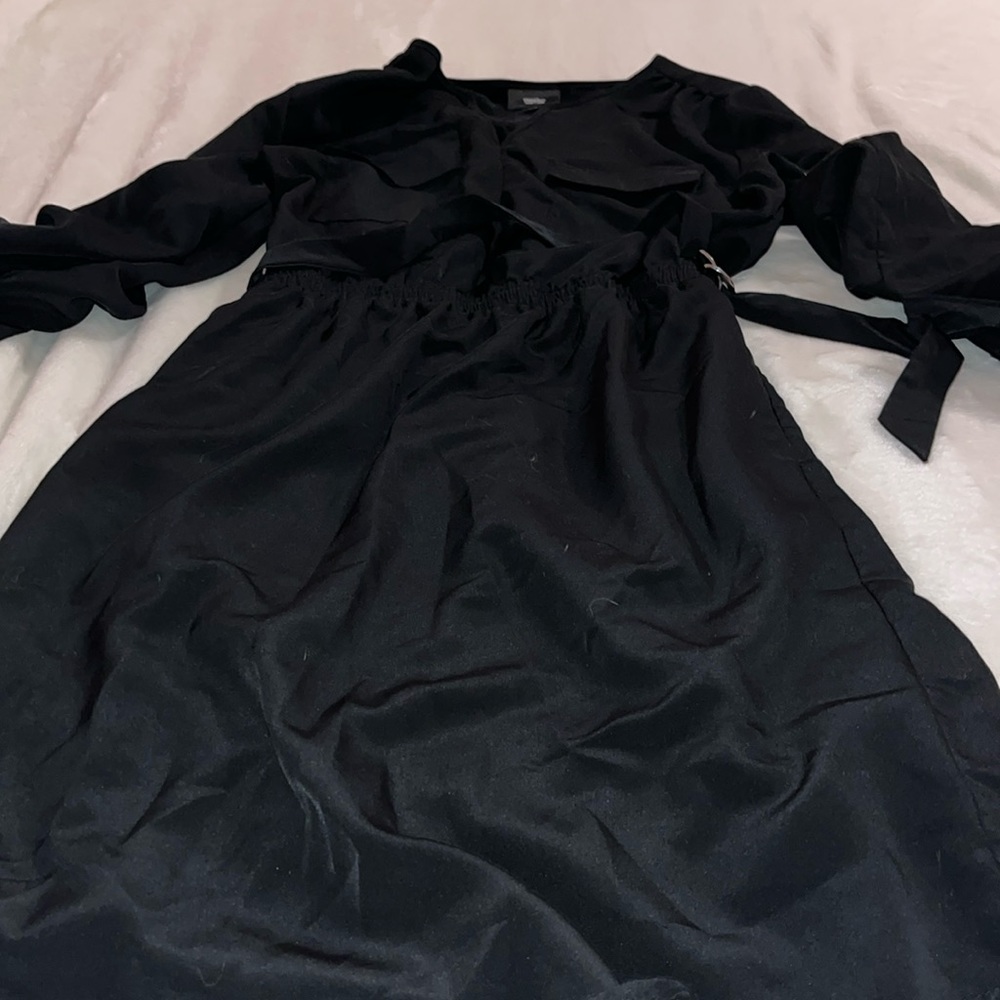 Black belted dress